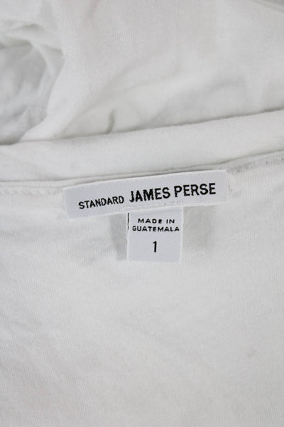 Standard James Perse Womens Scoop Neck Cotton Sleeveless Blouse White Size 1