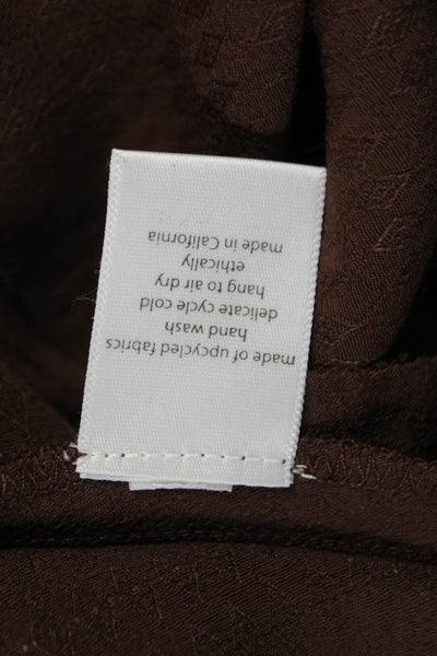 Shoni Women Knee Length Viscose Skirt Brown Size M