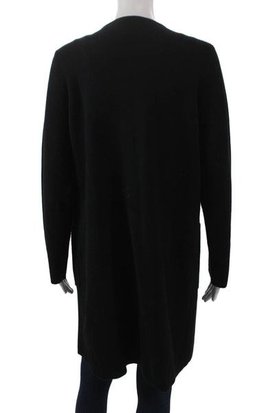 J Crew Womens Cardigan V Neck Black Cotton Size S
