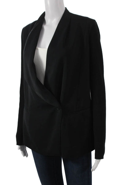 Vince Womens Black Polyester Button Jacket Size 4