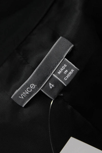 Vince Womens Black Polyester Button Jacket Size 4