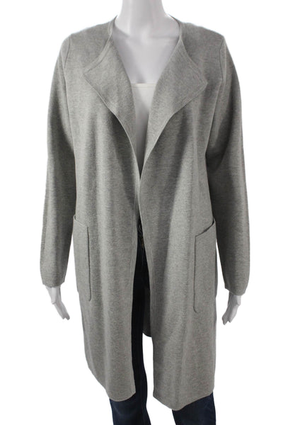 J Crew Womens Gray Cotton V Neck Cardigan Long Sleeve Solid Size S