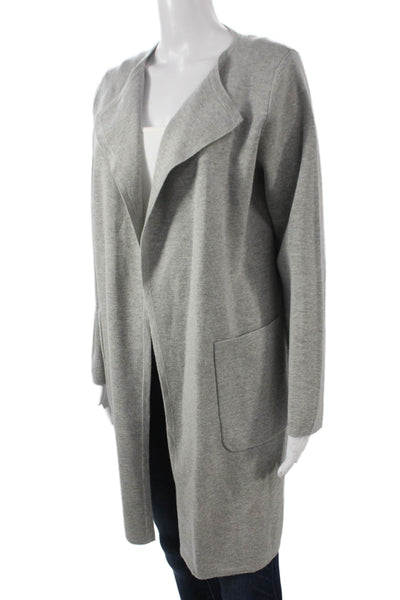 J Crew Womens Gray Cotton V Neck Cardigan Long Sleeve Solid Size S