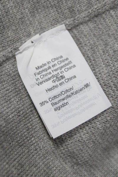J Crew Womens Gray Cotton V Neck Cardigan Long Sleeve Solid Size S