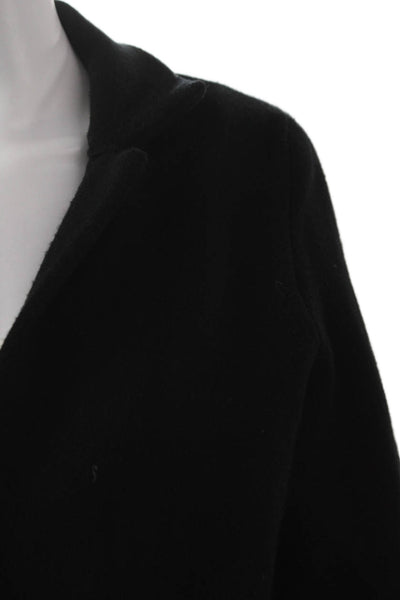 Moth Anthropologie Womens Black Rayon Open Front Jacket Solid Size XS