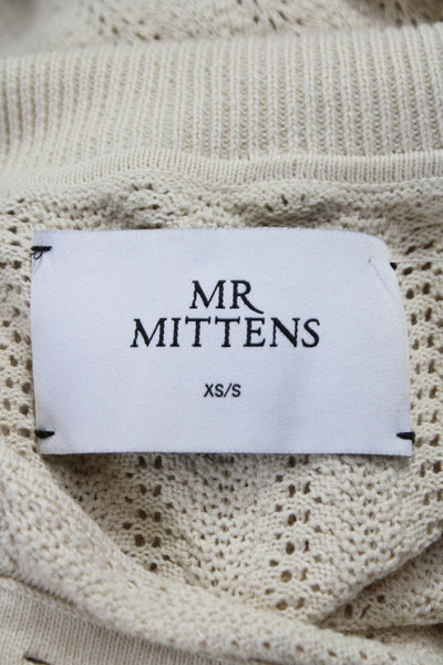 Mr Mittens Womens Dress White Cotton Collared Long Sleeve Midi Size XS