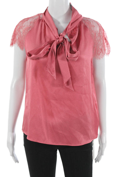 Marc Cain Women Pink Silk Blend Round Neck Sleeveless Blouse Size 3