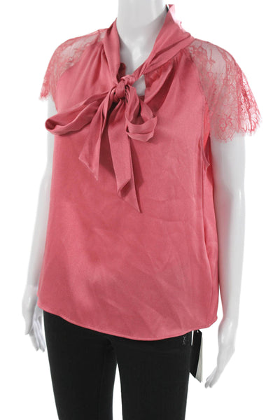 Marc Cain Women Pink Silk Blend Round Neck Sleeveless Blouse Size 3