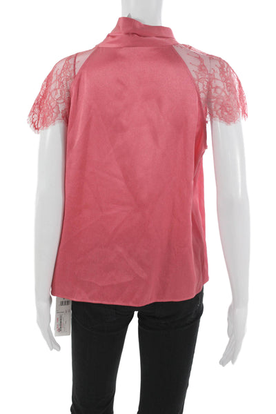 Marc Cain Women Pink Silk Blend Round Neck Sleeveless Blouse Size 3