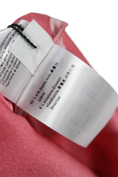 Marc Cain Women Pink Silk Blend Round Neck Sleeveless Blouse Size 3