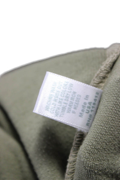 Monrow Womens Green Cotton Blend Hoodie Long Sleeve Size XS