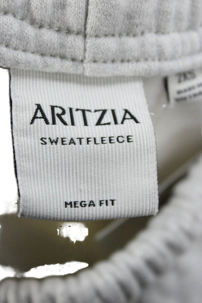 Aritzia Womens Gray Drawstring Sweatpants Cotton Blend Size 2XS