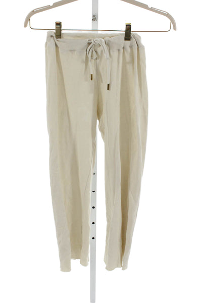 The Great Womens Sweatpants Ivory Cotton Drawstring Size 0