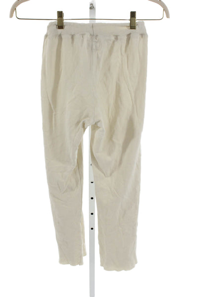 The Great Womens Sweatpants Ivory Cotton Drawstring Size 0