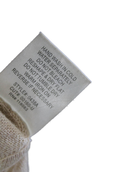 Minnie Rose Womens Cardigan Shawl Wrap Collared Cotton Beige Size One Size