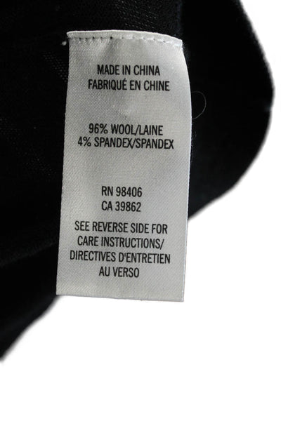 Theory Womens Pullover Black Wool Long Sleeve Round Neck Size S