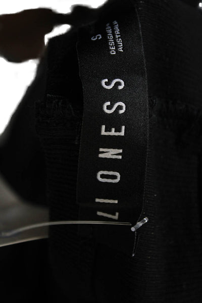 Lioness Womens Black Cotton Boat Neck Shrug Sweater Long Sleeve Size S