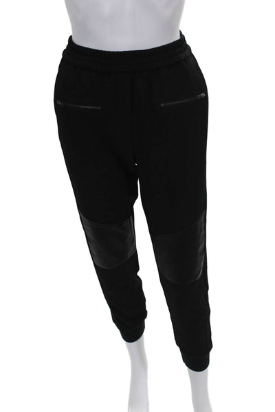 The Kooples Womens Black Jogger Pants Pull On Polyester Elastane Size 38