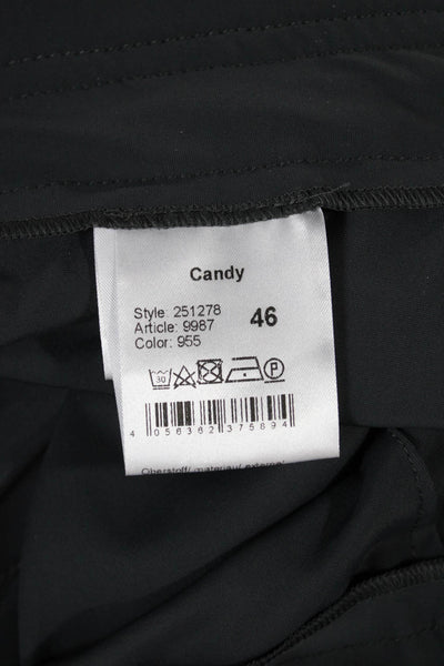 Raffaello Rossi Women Paperbag Pants Black Drawstring Size 46