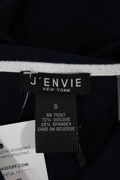 J Envie Womens Collared Blue Cardigan Long Sleeve Viscose Size S