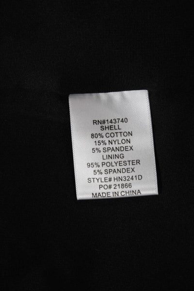 Hyacinth House Women Sheath Black Cotton Square Neck Mid Calf Dress Size S