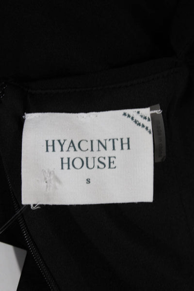 Hyacinth House Women Sheath Black Cotton Square Neck Mid Calf Dress Size S