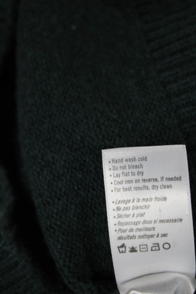 Paige Women Pullover Sweater Green Turtleneck Wool Long Sleeve Size S