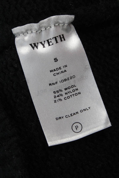 Wyeth Womens Fair Isle Pullover Sweater Black Crew Neck Long Sleeve Size S