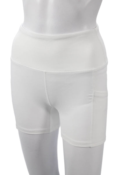 Varley Women Athletic White Shorts Size S