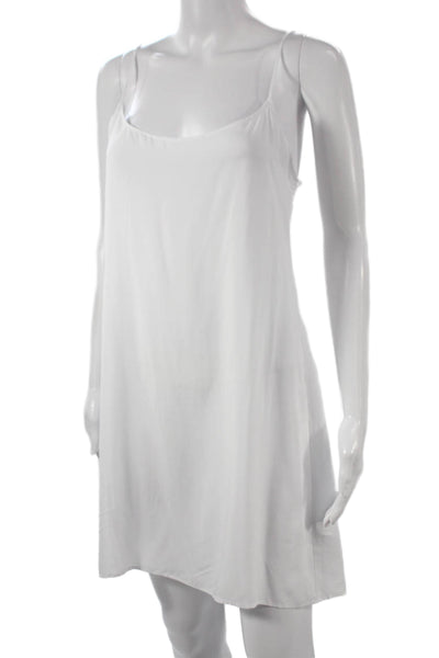 J Crew Women Slip Dress White Scoop Neck Sleeveless Above Knee Size XS