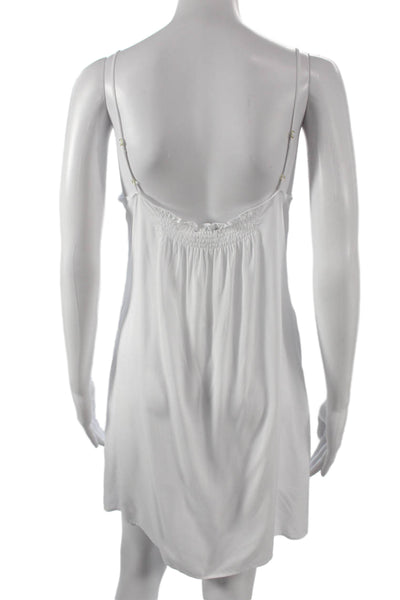 J Crew Women Slip Dress White Scoop Neck Sleeveless Above Knee Size XS