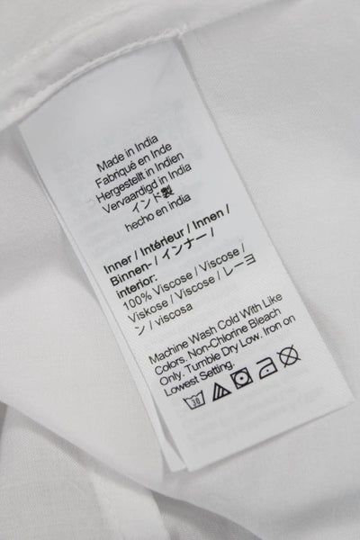J Crew Women Slip Dress White Scoop Neck Sleeveless Above Knee Size XS