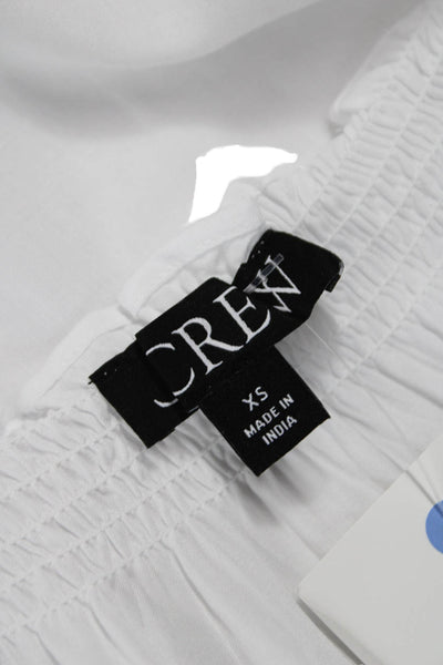 J Crew Women Slip Dress White Scoop Neck Sleeveless Above Knee Size XS