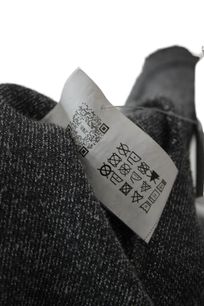 Zara Womens Basic Gray V-Neck Long Sleeve Blouse Size S