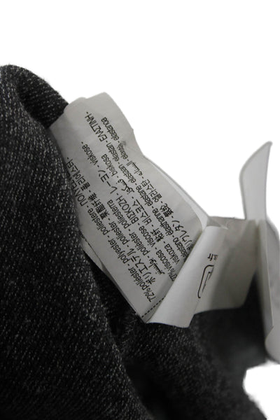 Zara Womens Basic Gray V-Neck Long Sleeve Blouse Size S