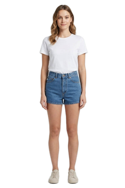 Fiorucci Women Hot Pants Blue Cotton Spandex Angels Size 27