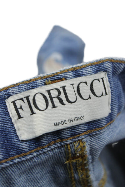 Fiorucci Women Hot Pants Blue Cotton Spandex Angels Size 27