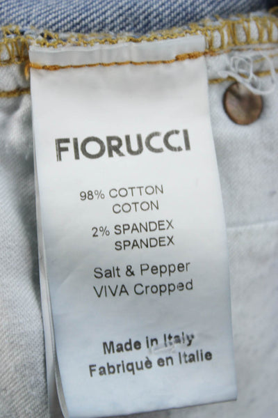 Fiorucci Women Hot Pants Blue Cotton Spandex Angels Size 27