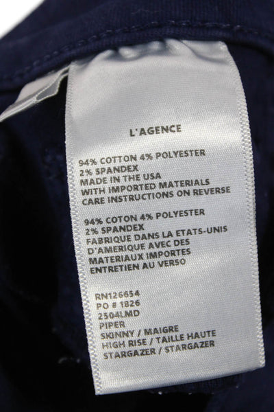 L Agence Womens Skinny High Rise Jeans Blue Size 27