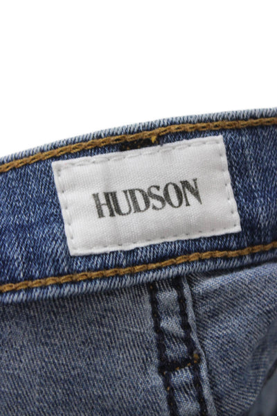 Hudson Womens Skinny Blue Jeans Mid Rise Cotton Size 26
