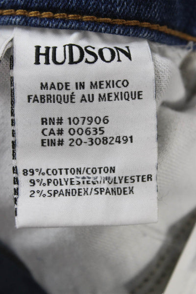 Hudson Womens Skinny Blue Jeans Mid Rise Cotton Size 26