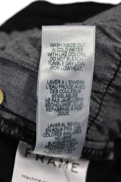 Frame Denim Women High Rise Skinny Jeans Black Size 28