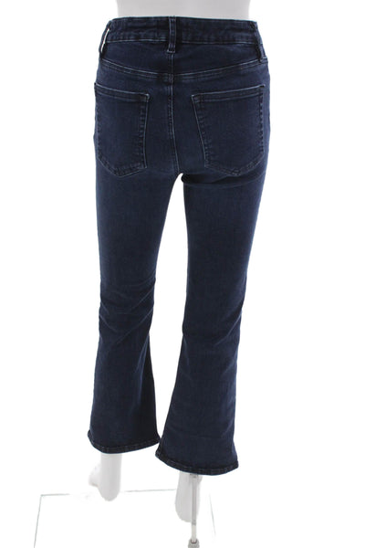 Frame Womens Cropped Jeans Blue Cotton Blend Mid Rise Size 27