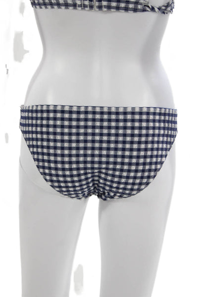 J Crew Womens Blue Gingham Bikini Size S