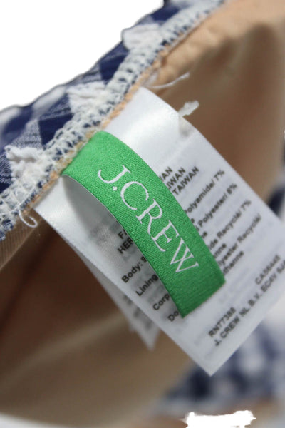 J Crew Womens Blue Gingham Bikini Size S