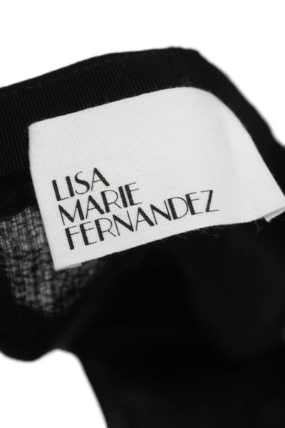 Lisa Marie Fernandez Women Maxi Skirt Black Linen Blend Zip Size 1