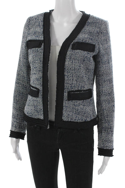 Michael Michael Kors Womens Basic Jacket Multicolor Abstract Long Sleeve Size 4