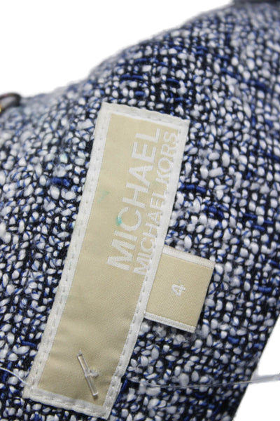 Michael Michael Kors Womens Basic Jacket Multicolor Abstract Long Sleeve Size 4