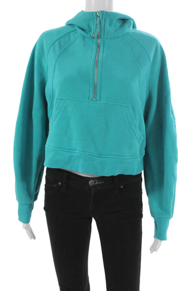 Lululemon Womens Blue Cotton Crew Neck Long Sleeve Sweater Size XS