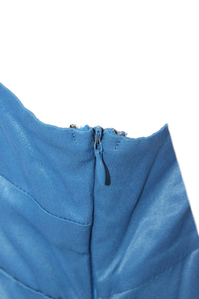 Anthropologie Womens Blue Viscose Scoop Neck Sleeveless Short Dress Size 8